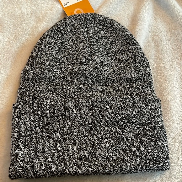 NWT Carhartt adult acrylic knit cuffed beanie hat unisex black white - Picture 4 of 6